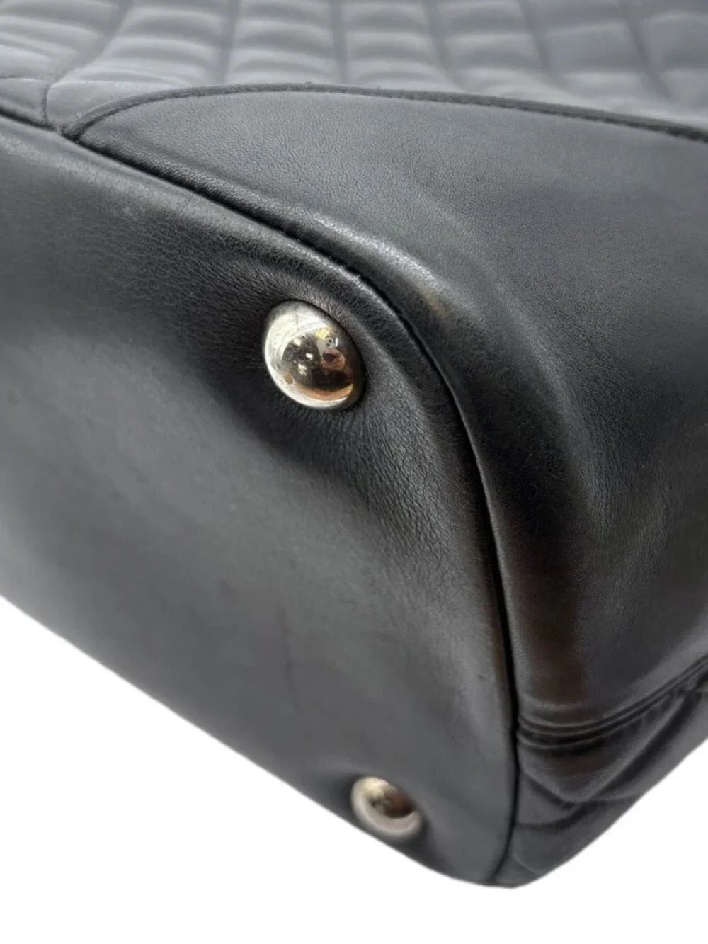Chanel  Cambon Ligne Large Quilted Calfskin Leather Tote Bag Black